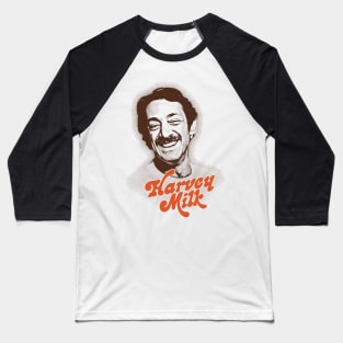 Harvey Milk Retro 70s Design Baseball T-Shirt